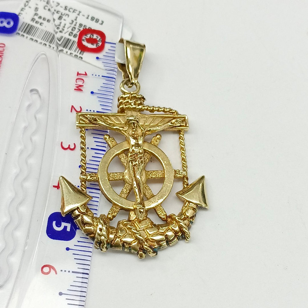 CRISTO OLIMPICO ORO 14 K 12.4 GRMS (SEMINUEVO)