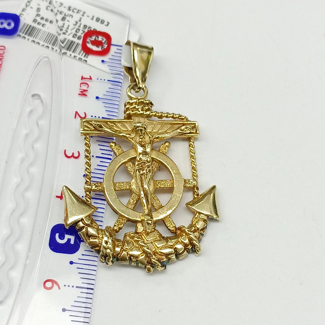 CRISTO OLIMPICO ORO 14 K 12.4 GRMS (SEMINUEVO)
