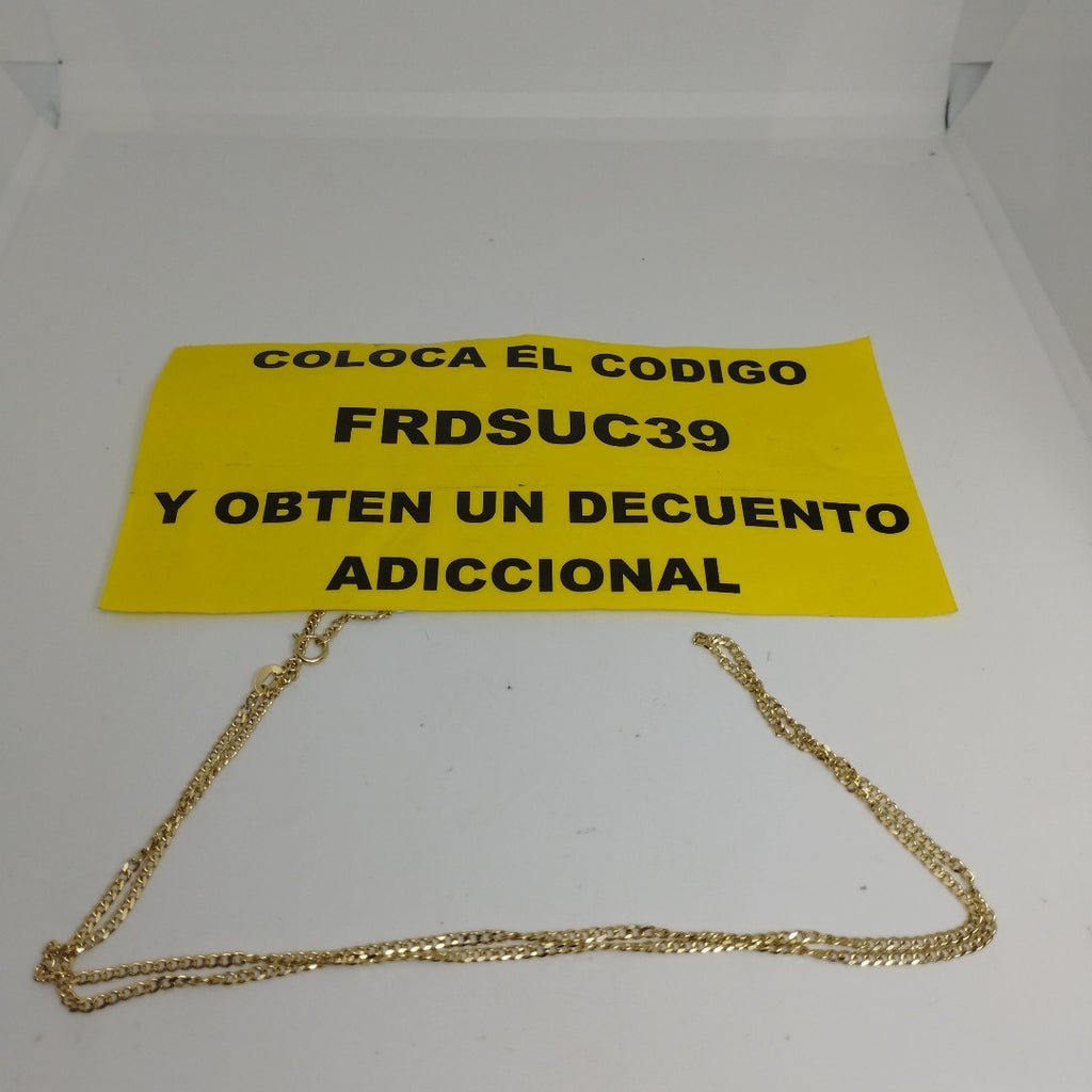 CADENAS TEJIDO BARBADA ORO 10K 55 CM 3.8 GR (NUEVO)