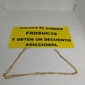 CADENAS TEJIDO BARBADA ORO 10K 55 CM 3.8 GR (NUEVO)