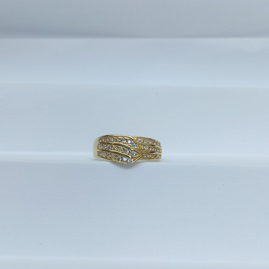 ANILLOS C CIRCONIAS 14K TALLA 7 2.8 GR (NUEVO)