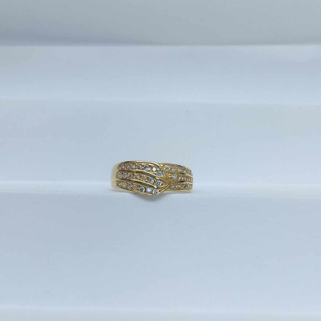 ANILLOS C CIRCONIAS 14K TALLA 7 2.8 GR (NUEVO)