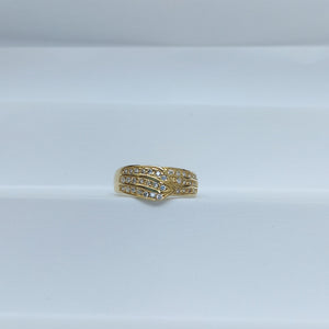 ANILLOS C CIRCONIAS 14K TALLA 7 2.8 GR (NUEVO)