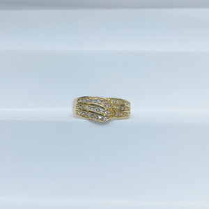 ANILLOS C CIRCONIAS 14K TALLA 7 2.8 GR (NUEVO)