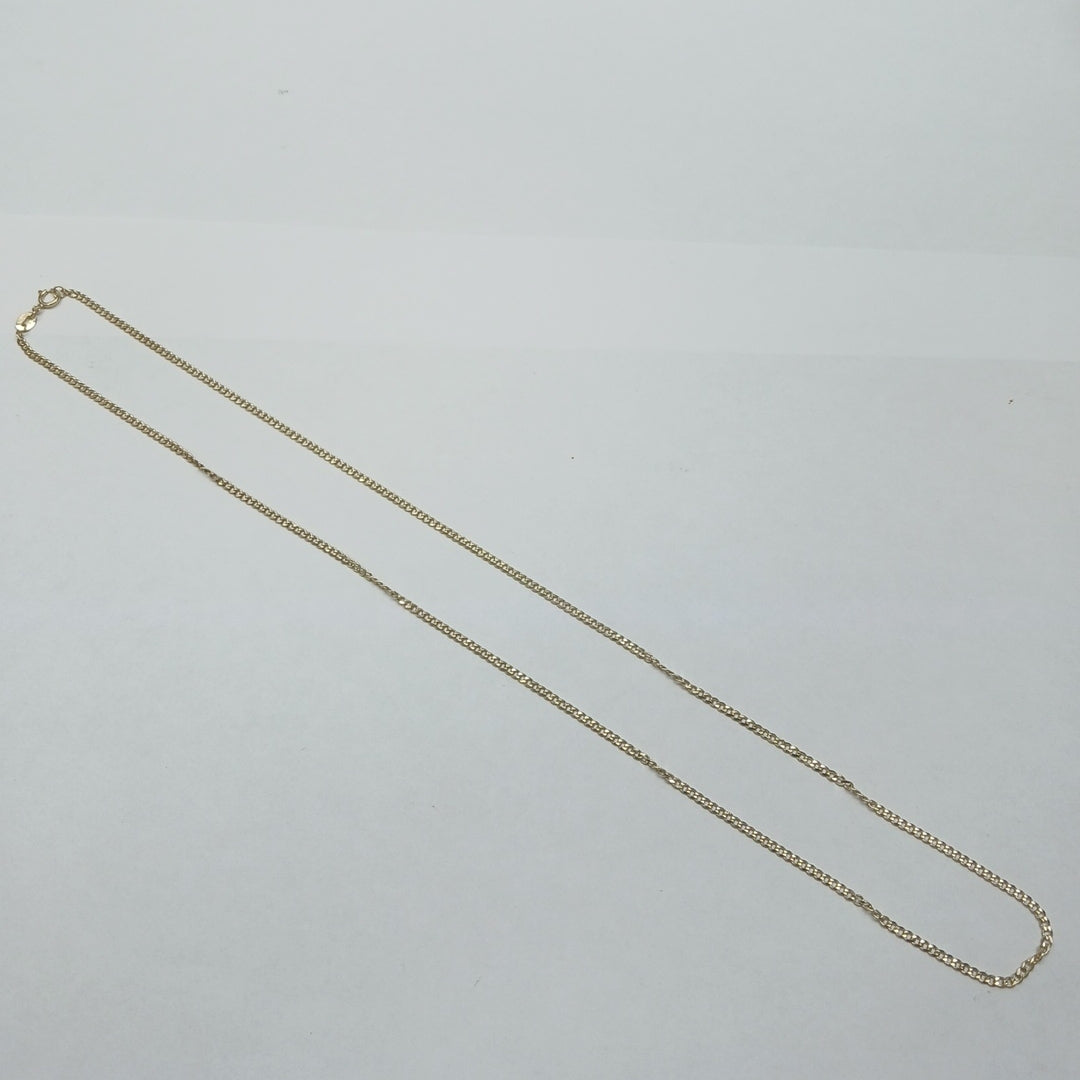 CADENAS TEJIDO BARBADA ORO 10K 55 CM 3.8 GR (NUEVO)