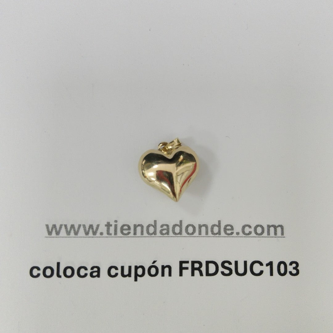 DIJE TEJIDO CORAZON LISO 14K 1.2 GR (NUEVO)