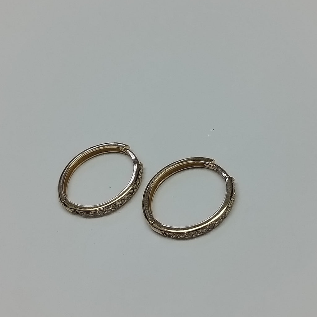 ARETES ARRACADAS C CIRCONIAS 14K 2 GR (NUEVO)