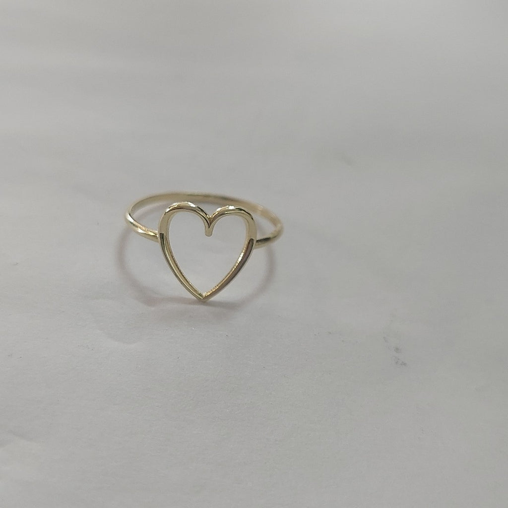 ANILLOS ANILLITO FIG CORAZON 10K TALLA 8 0.8 GR (NUEVO)