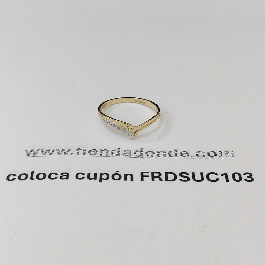 ANILLOS C CIRCONIAS 14K TALLA 8 1 GR (NUEVO)