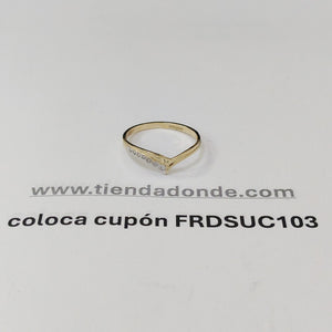 ANILLOS C CIRCONIAS 14K TALLA 8 1 GR (NUEVO)