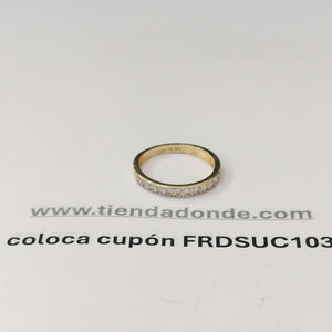 ANILLO ANILLITO C CIRCONIAS 14K 7 TALLA 2 GR (NUEVO)