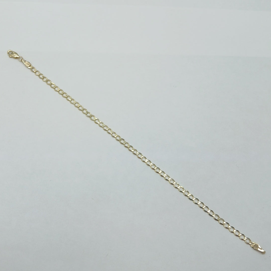 PULSERA TEJIDO BARBADA 14K 21 CM 3.8 GR (NUEVO)