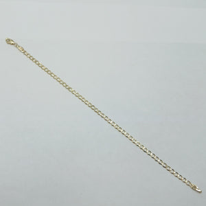 PULSERA TEJIDO BARBADA 14K 21 CM 3.8 GR (NUEVO)