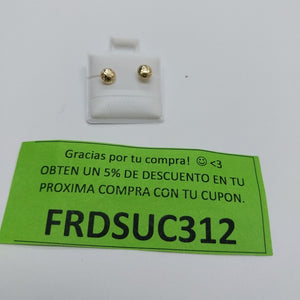 BROQUELES BROQUEL FIG BALON DE FUTBOL 14K 0.2387 GR (NUEVO)