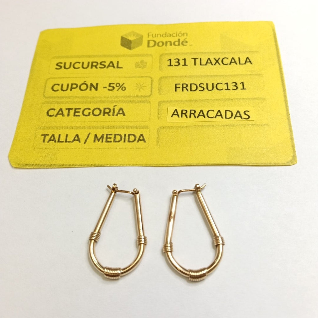 ARRACADAS PAR ORO 14 K 3,40 GRMS (SEMINUEVO)