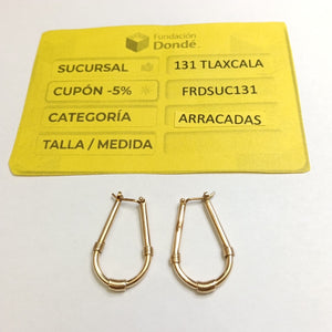 ARRACADAS PAR ORO 14 K 3,40 GRMS (SEMINUEVO)