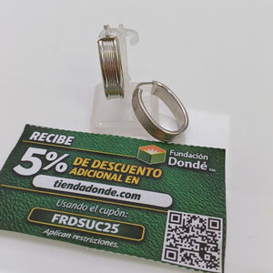 ARETES PAR ORO BLANCO 14 K 4.6 GRMS (SEMINUEVO)