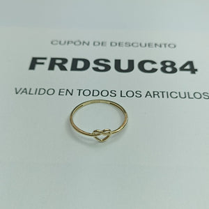 ANILLOS ANILLITO FIG CORAZON 10K TALLA 9 0.9 GR (NUEVO)