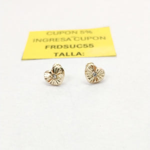 BROQUELES BROQUEL FIG CORAZON C CIRCONIA 14K 0.2603 GR (NUEVO)