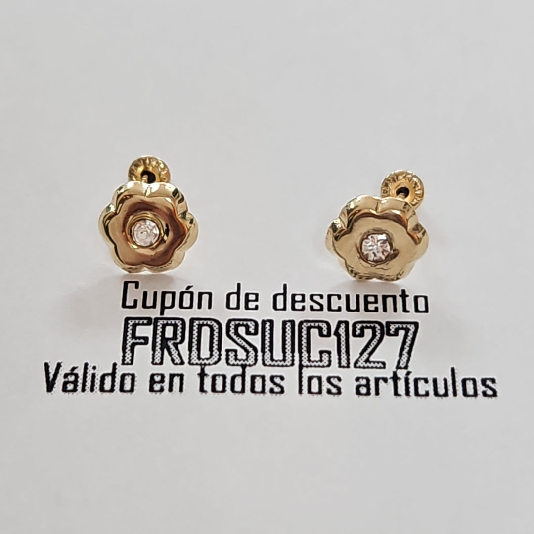 BROQUELES BROQUEL FIG FLOR C CIRCONIA 14K 0.2581 GR (NUEVO)