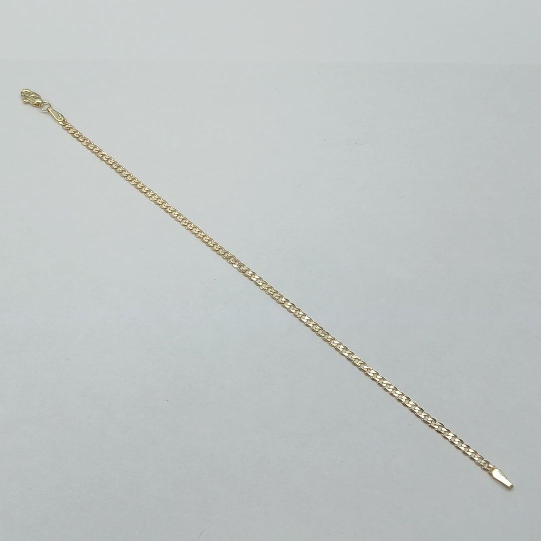 PULSERA TEJIDO BARBADA 14K 18 CM 2.1 GR (NUEVO)