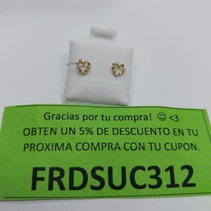 BROQUELES BROQUEL FIG CORAZON 14K 0.23 GR (NUEVO)