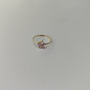 ANILLOS FIG FLOR PIEDRAS COL 14K TALLA 7 0.8 GR (NUEVO)