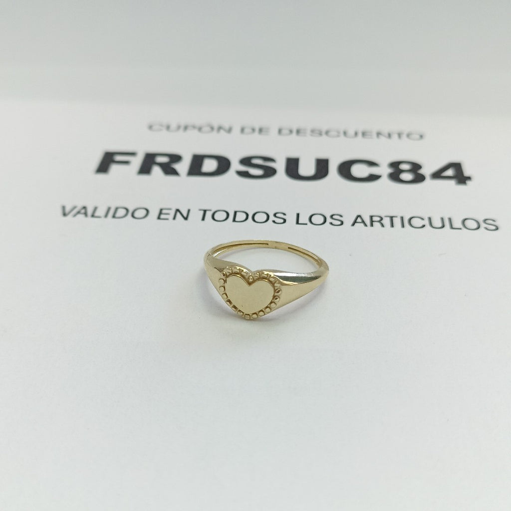 ANILLOS ANILLITO FIG CORAZON 10K TALLA 7 1.6 GR (NUEVO)