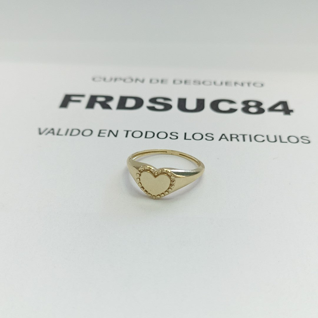 ANILLOS ANILLITO FIG CORAZON 10K TALLA 7 1.6 GR (NUEVO)