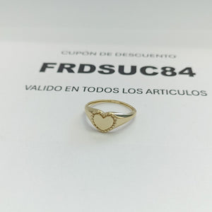 ANILLOS ANILLITO FIG CORAZON 10K TALLA 7 1.6 GR (NUEVO)