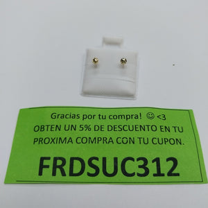 BROQUELES BROQUEL FIG HONGO 14K 0.17 GR (NUEVO)