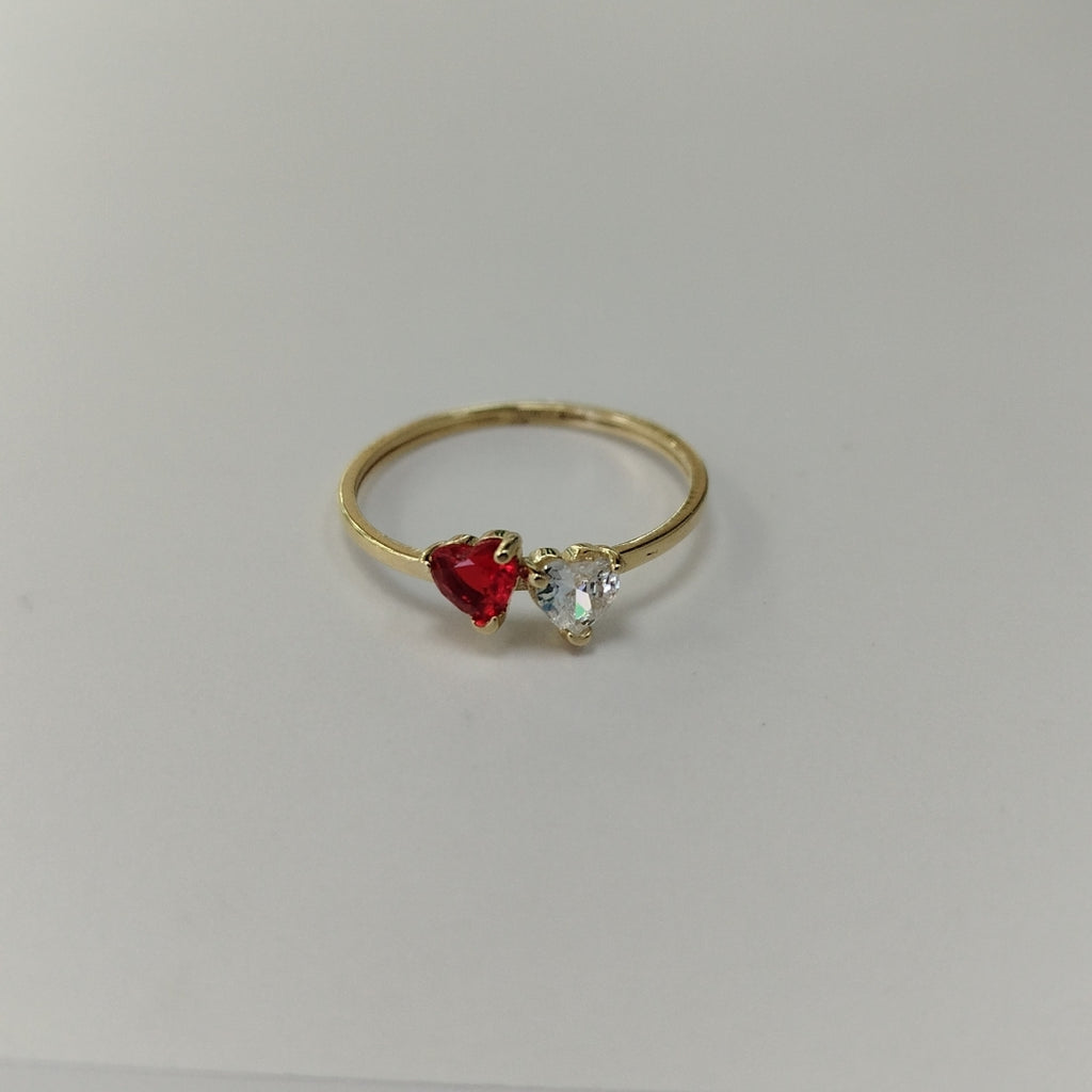 ANILLOS CON CIRCONIA T PIEDRA DE COLOR 14K TALLA 7 1.1 GR (NUEVO)