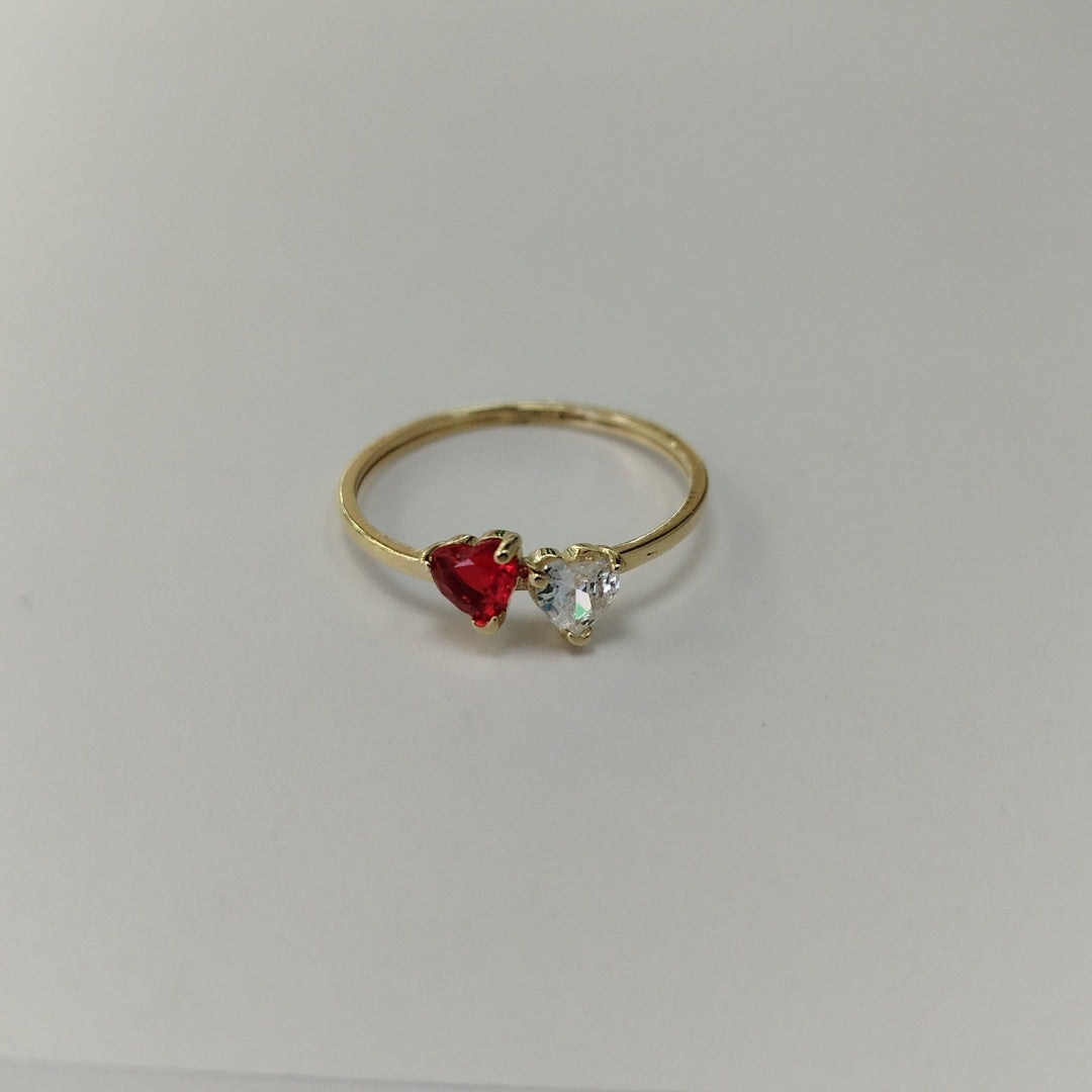 ANILLOS CON CIRCONIA T PIEDRA DE COLOR 14K TALLA 7 1.1 GR (NUEVO)