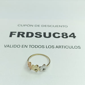 ANILLOS ANILLITO FIG FLORES 10K TALLA 9 1.2 GR (NUEVO)