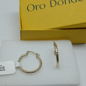 ARETES ARRACADAS LABRADAS 14K 3.3 GR (NUEVO)