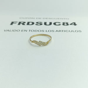 ANILLOS C CIRCONIAS 14K TALLA 9 0.9 GR (NUEVO)