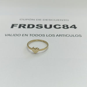 ANILLOS ANILLITO FIG CORAZON 10K TALLA 7 1.1 GR (NUEVO)
