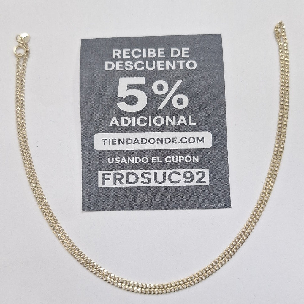 CADENAS TEJIDO BARBADA ORO 10K 55 CM 3.8 GR (NUEVO)