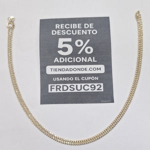 CADENAS TEJIDO BARBADA ORO 10K 55 CM 3.8 GR (NUEVO)
