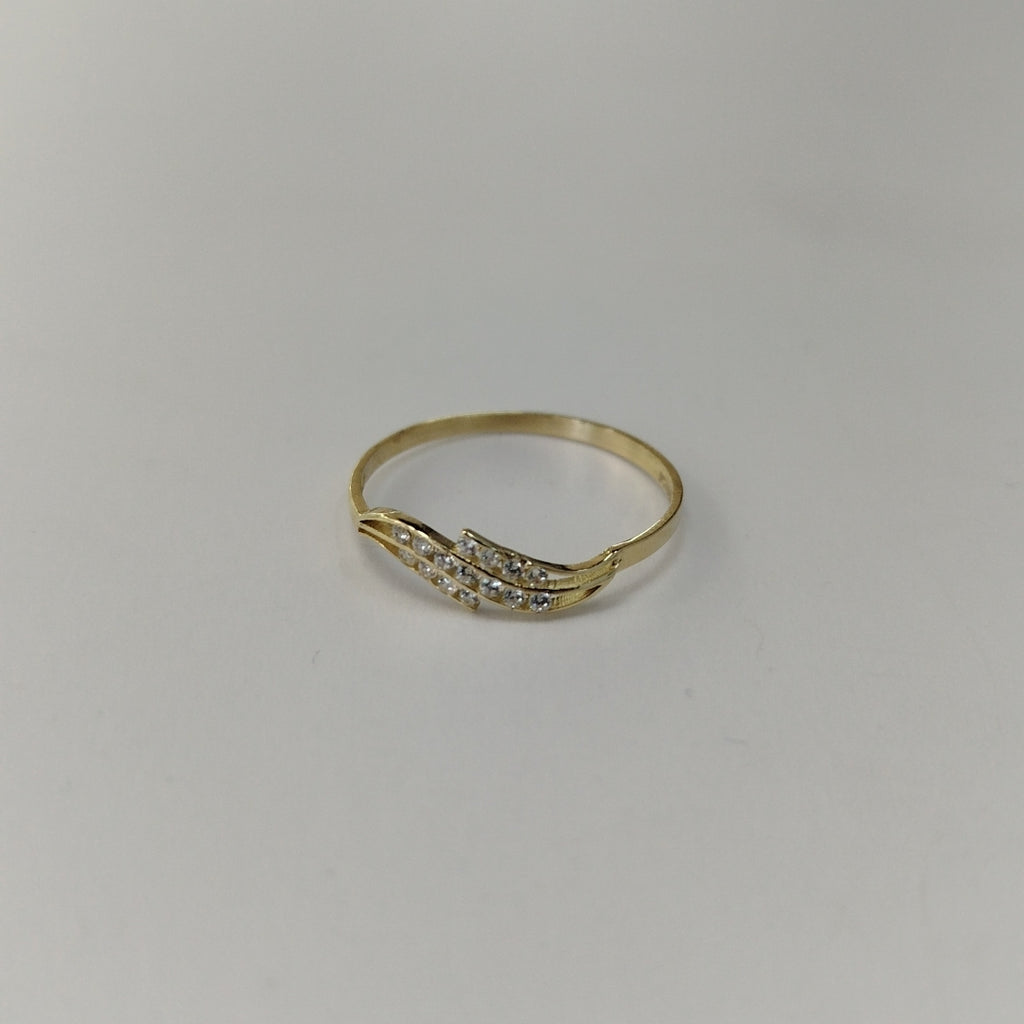 ANILLOS C CIRCONIAS 14K TALLA 9 0.8 GR (NUEVO)