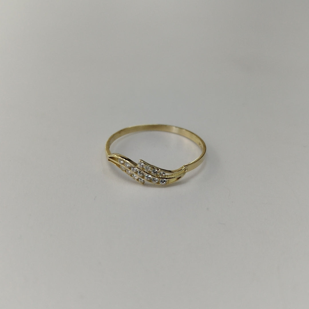 ANILLOS C CIRCONIAS 14K TALLA 9 0.8 GR (NUEVO)