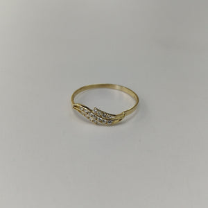 ANILLOS C CIRCONIAS 14K TALLA 9 0.8 GR (NUEVO)