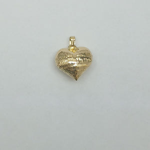 DIJE TEJIDO CORAZON LABRADO 14K 1.2 GR (NUEVO)