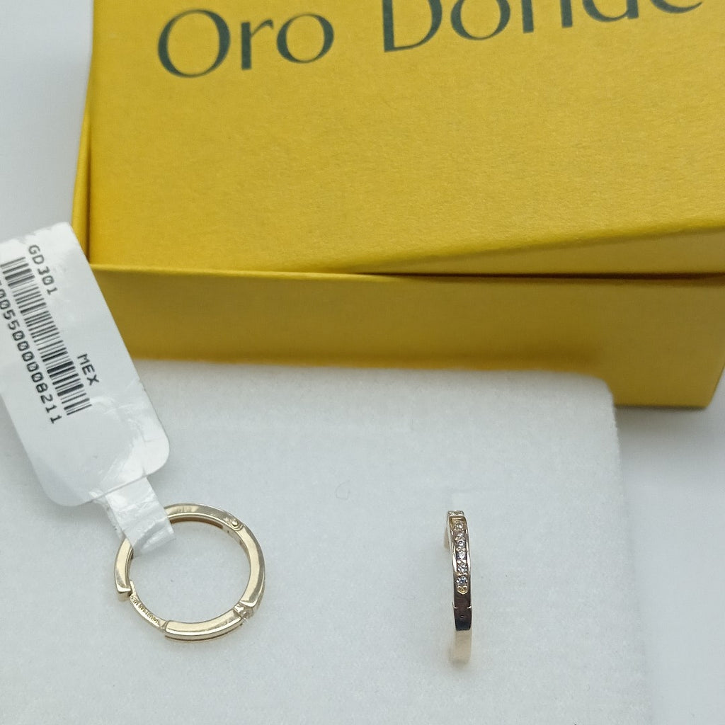 ARETES ARRACADAS LISAS 14K 2.3 GR (NUEVO)