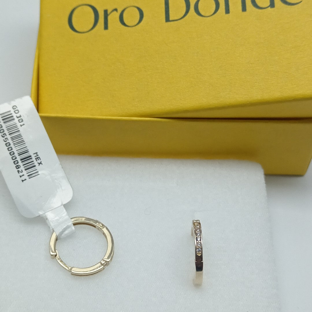 ARETES ARRACADAS LISAS 14K 2.3 GR (NUEVO)