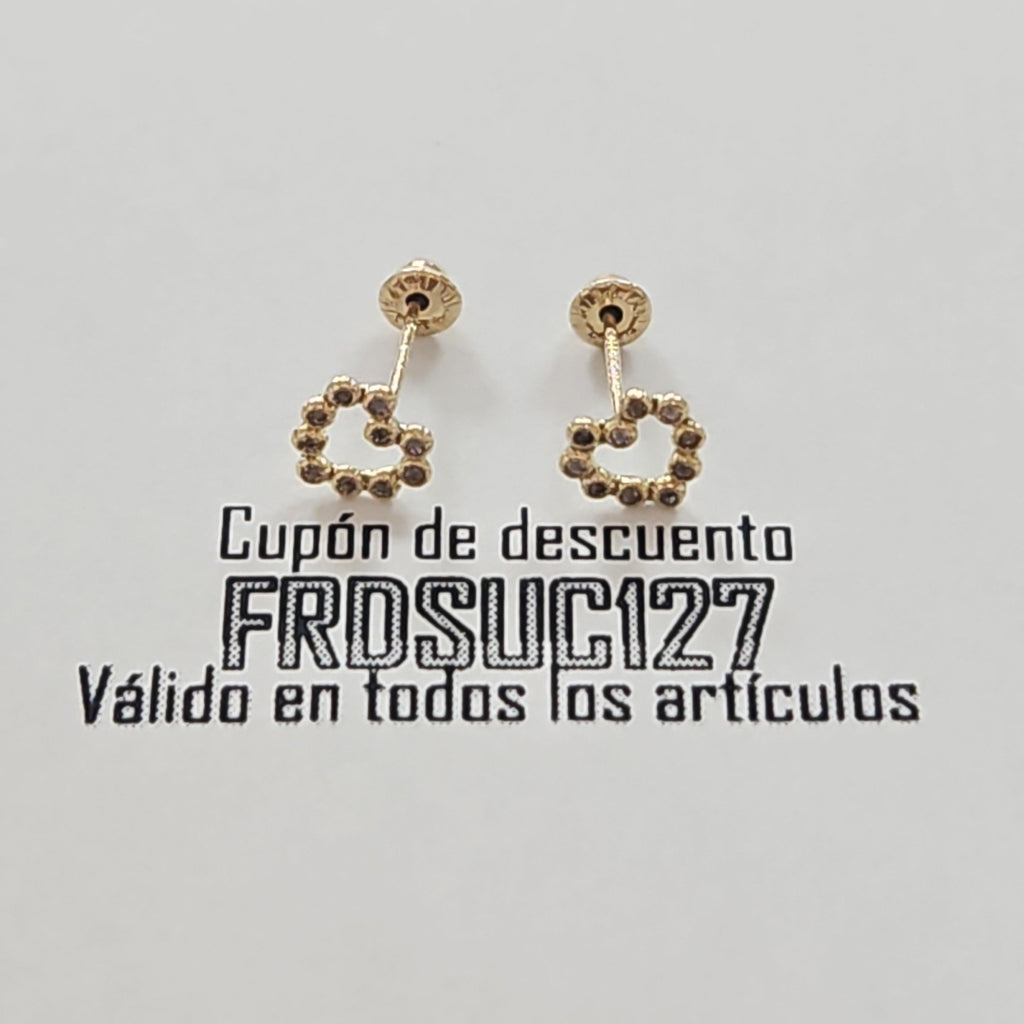 BROQUELES BROQUEL FIG CORAZON 14K 0.23 GR (NUEVO)
