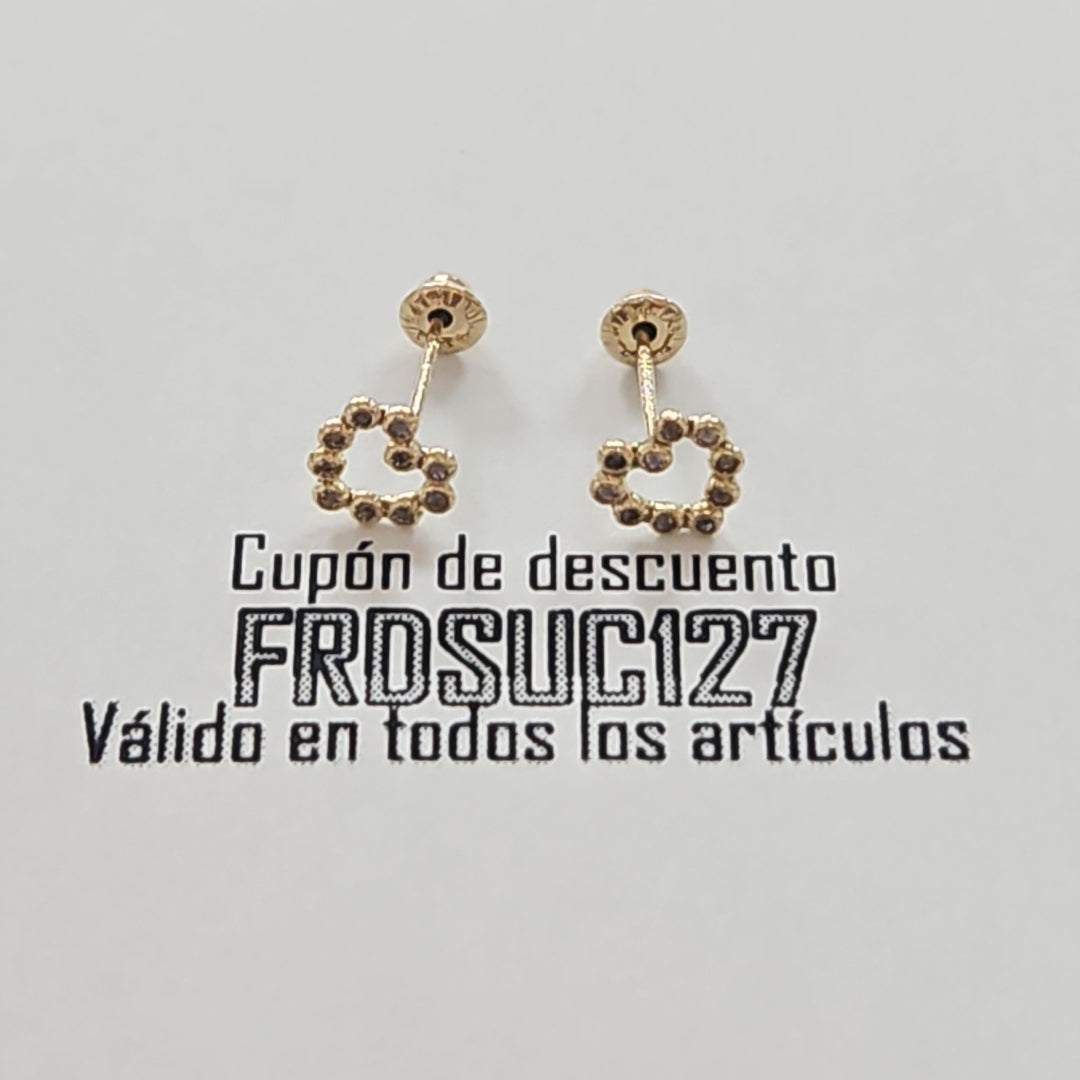 BROQUELES BROQUEL FIG CORAZON 14K 0.23 GR (NUEVO)