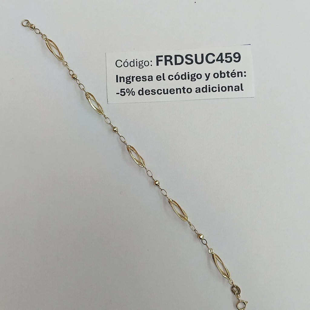 PULSERA ESPECIAL 14K 18 CM 2 GR (NUEVO)