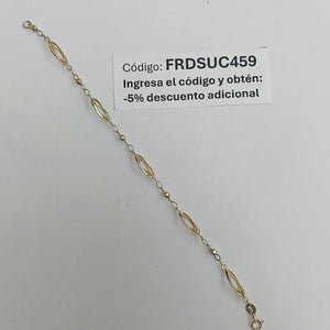 PULSERA ESPECIAL 14K 18 CM 2 GR (NUEVO)