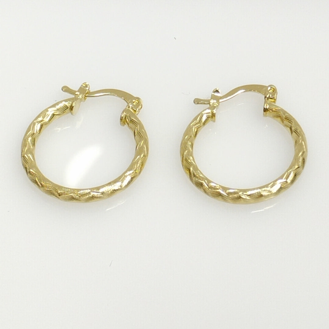 ARETES ARRACADAS LABRADAS 14K 2.1 GR (NUEVO)